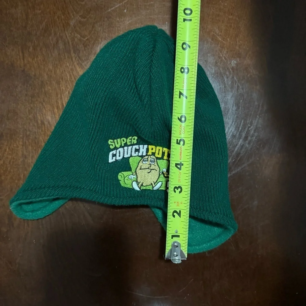 Vintage Super Couch Potato Green Winter Hat One Size Fits Most KC Caps